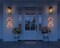 LED 4th of July Bows for Wreath, Patriotic Wreath Bows LED Red Blue Burlap Bows American Flags Bow with LED Lights Memorial Day Farmhouse Craft Bows for Front Door Decorations